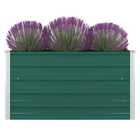 Vidaxl plantenbak verhoogd 100x100x45 cm gegalvaniseerd staal groen