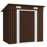 Vidaxl Garden Shed 194x121x181 cm de acero marrón