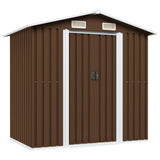 Vidaxl Garden Shed 204x132x186 cm jeklena rjava