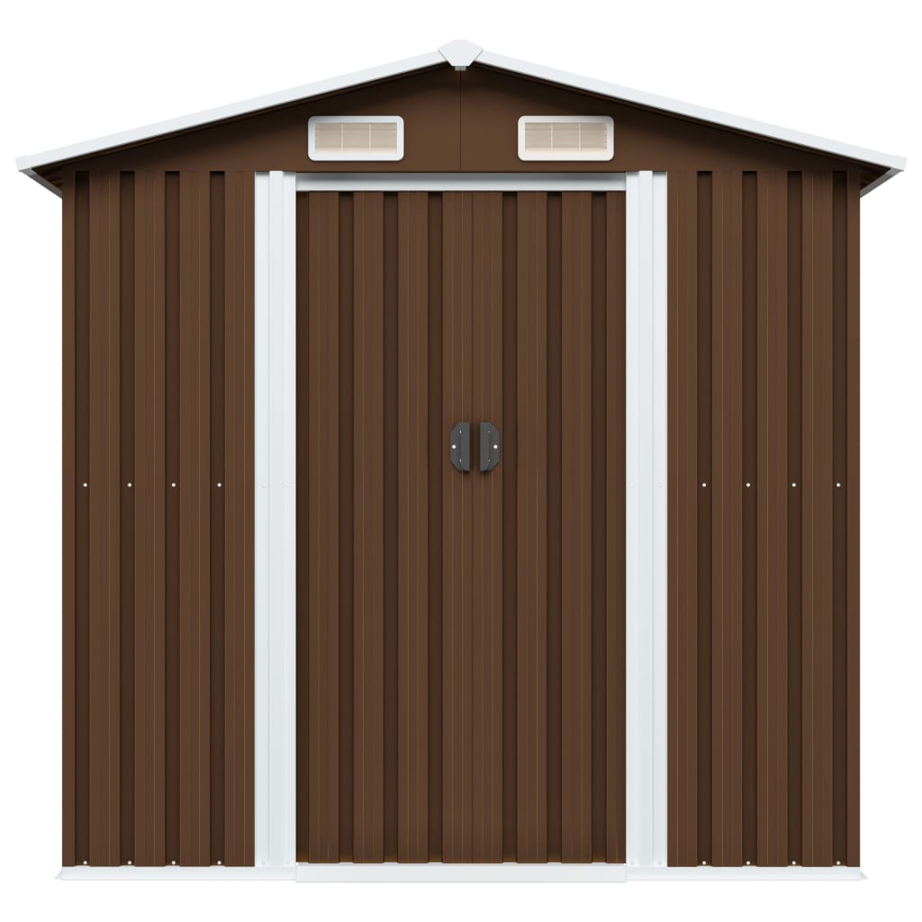 Vidaxl Garden Shed 204x132x186 cm stålbrun