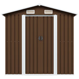 Vidaxl Garden Shed 204x132x186 cm stålbrun