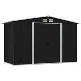 Vidaxl Garden Shed 257x205x178 cm jekleni antracit