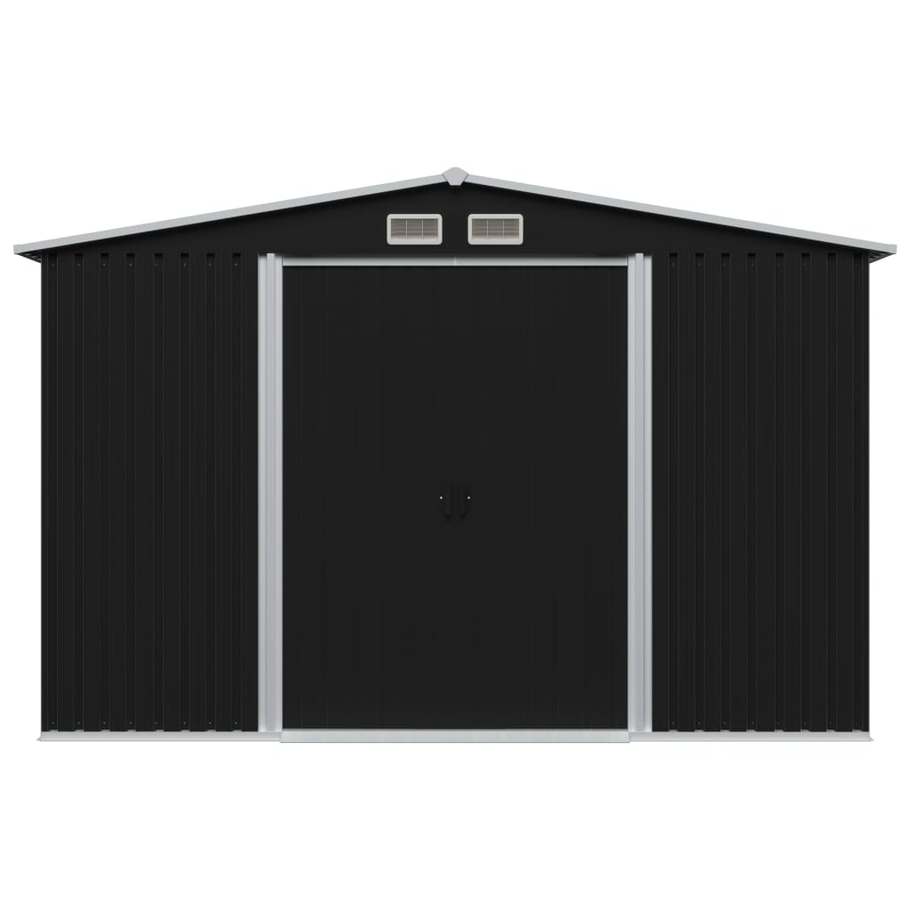 Vidaxl hangar de jardin 257x205x178 cm anthracite en acier