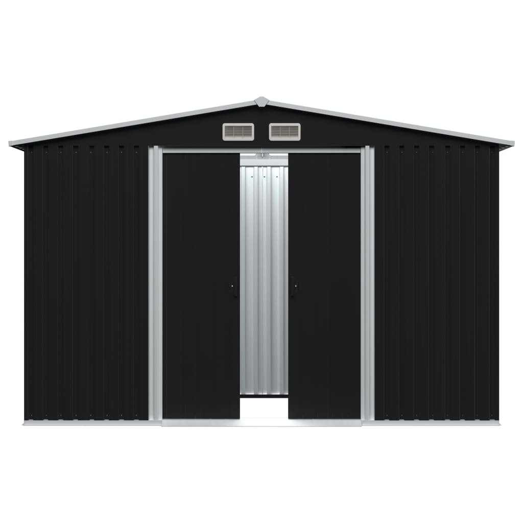 Vidaxl Garden Shed 257x205x178 cm Stahl Anthrazit