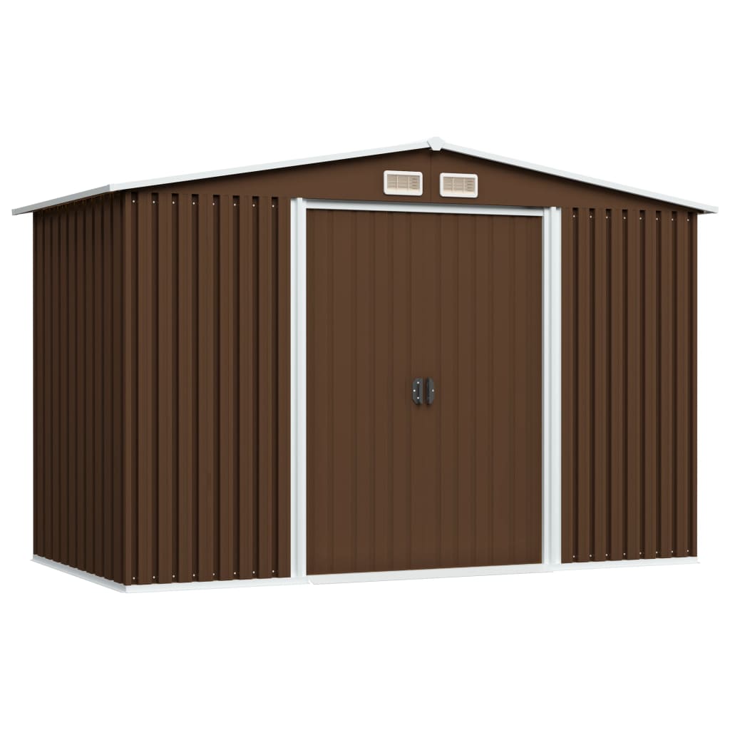 VIDAXL GARDEN SHED 257x205x178 cm in acciaio marrone