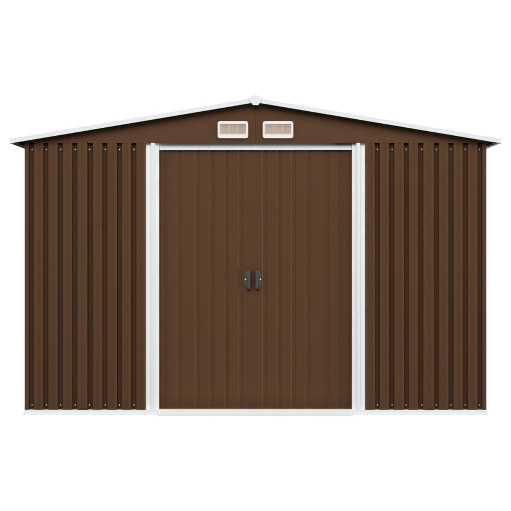 Vidaxl Garden Shed 257x205x178 cm Stahlbraun