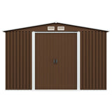 Vidaxl Garden Shed 257x205x178 cm Stahlbraun