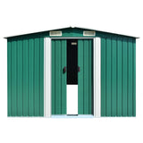 Vidaxl Garden Shed 257x779x181 cm galvaniseret stålgrøn