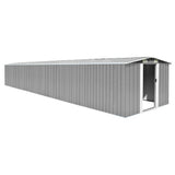 Vidaxl Garden Shed 257x779x181 cm galvanizovaná ocel šedá