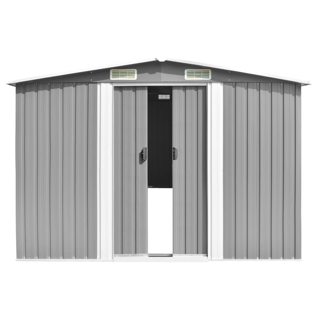 SHED JARDIN VIDAXL 257x779x181 cm Gray en acier galvanisé