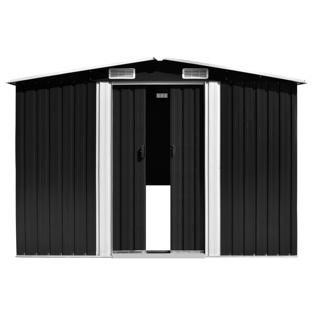 Vidaxl Garden Shed 257x779x181 cm Antracite in acciaio zincato