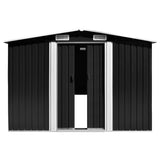 Vidaxl Garden Shed 257x779x181 cm de acero galvanizado antracita