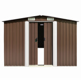 Vidaxl Garden Shed 257x990x181 cm galvaniseret stålbrun