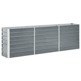 Vidaxl Planter Insertar 240x40x77 cm de acero galvanizado gris