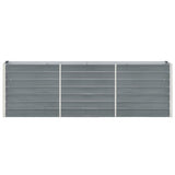 Vidaxl Planter Insertar 240x40x77 cm de acero galvanizado gris