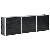 VidaXL Planter Insert 240x40x77 cm Galvanized Steel Anthracite