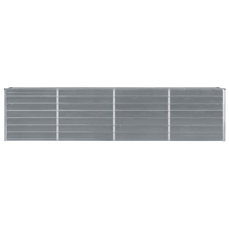 Vidaxl plantenbak verhoogd 320x40x77 cm gegalvaniseerd staal grijs