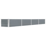 Plantador Vidaxl insertado 320x40x45 cm de acero galvanizado gris