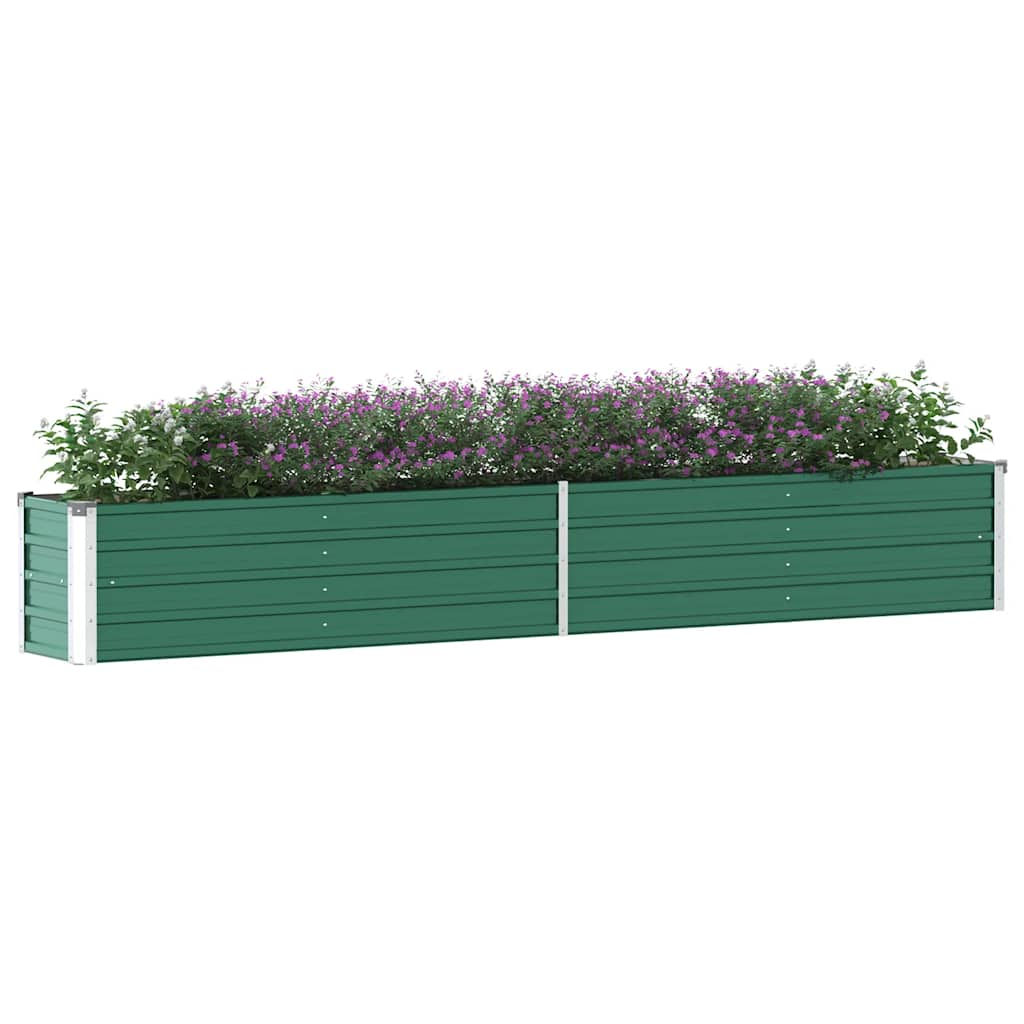 Vidaxl Planter satt inn 320x40x45 cm galvanisert stålgrønn