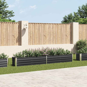 Vidaxl plantenbak verhoogd 320x40x45 cm gegalvaniseerd staal antraciet
