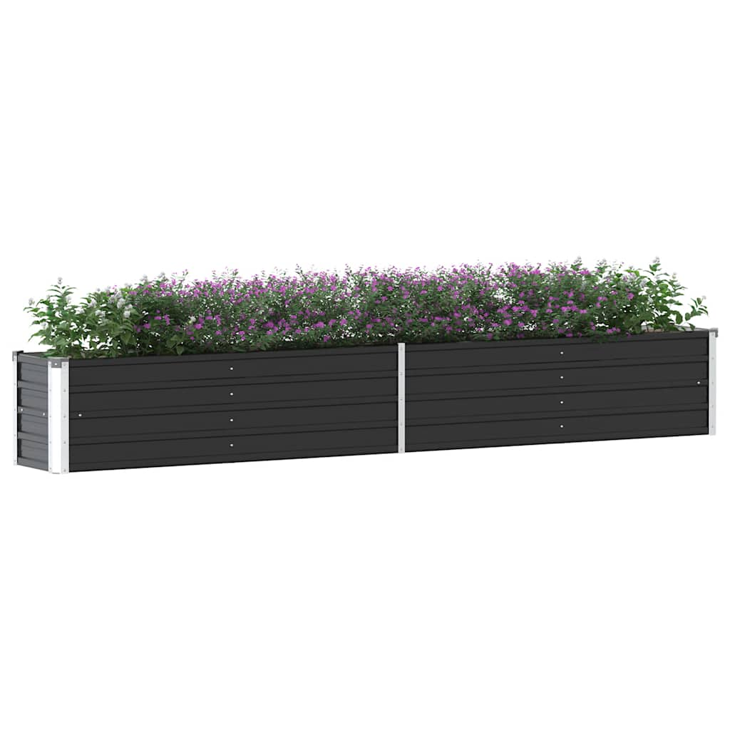 Vidaxl Planter agebaut 320x445 cm galvaniséiert Stol Anthracit