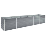 VidaXL Planning box raised 400x80x45 cm galvanized steel gray