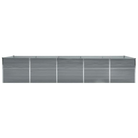 Vidaxl plantenbak verhoogd 400x80x45 cm gegalvaniseerd staal grijs