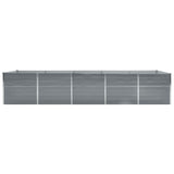 Vidaxl plantenbak verhoogd 400x80x45 cm gegalvaniseerd staal grijs