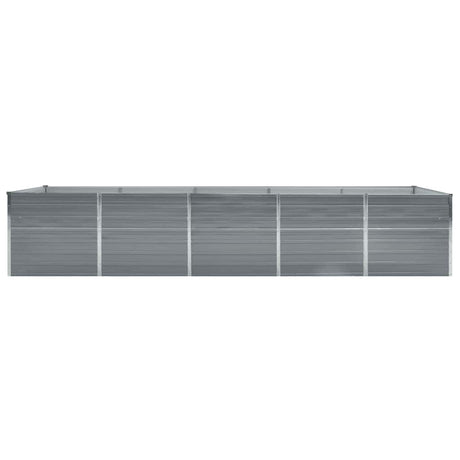 Vidaxl plantenbak verhoogd 400x80x45 cm gegalvaniseerd staal grijs