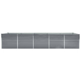 VidaXL Planning box raised 400x80x45 cm galvanized steel gray