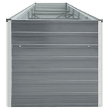Vidaxl plantenbak verhoogd 400x80x45 cm gegalvaniseerd staal grijs