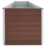 Vidaxl plantenbak verhoogd 400x80x45 cm gegalvaniseerd staal bruin