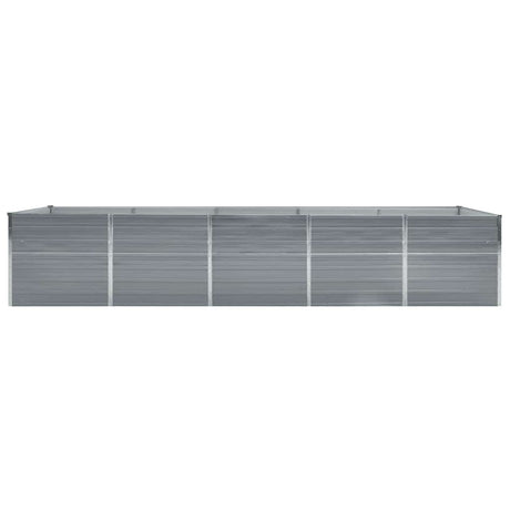 Vidaxl plantenbak verhoogd 400x80x77 cm gegalvaniseerd staal grijs