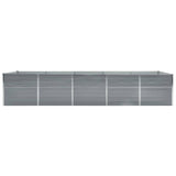 Vidaxl Planter Insertar 400x80x77 cm de acero galvanizado gris