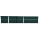 Vidaxl plantenbak verhoogd 400x80x77 cm gegalvaniseerd staal groen