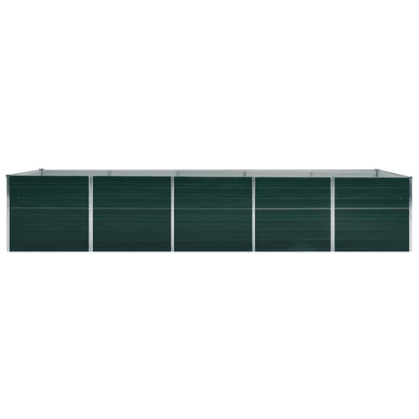 Vidaxl plantenbak verhoogd 400x80x77 cm gegalvaniseerd staal groen