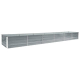 Vidaxl Planungsbox erhéicht 480x80x45 cm galvaniséiert Stol Grey