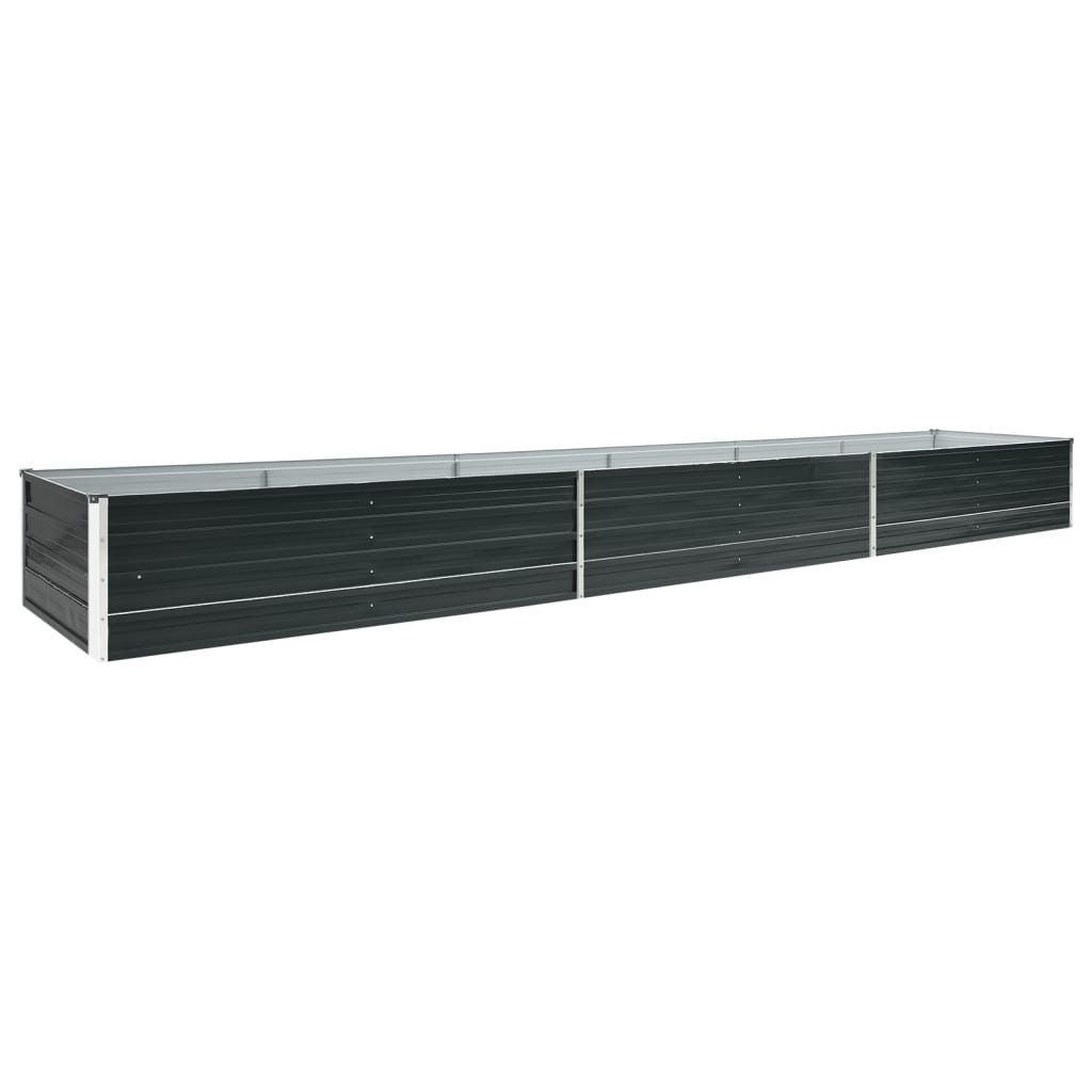 Vidaxl Planter surélevé 480x80x45 cm anthracite en acier galvanisé