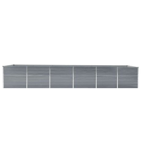 Vidaxl plantenbak verhoogd 480x80x77 cm gegalvaniseerd staal grijs
