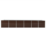 Vidaxl plantenbak verhoogd 480x80x77 cm gegalvaniseerd staal bruin