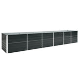 Vidaxl Planter Insertar 480x80x77 cm de acero galvanizado antracita