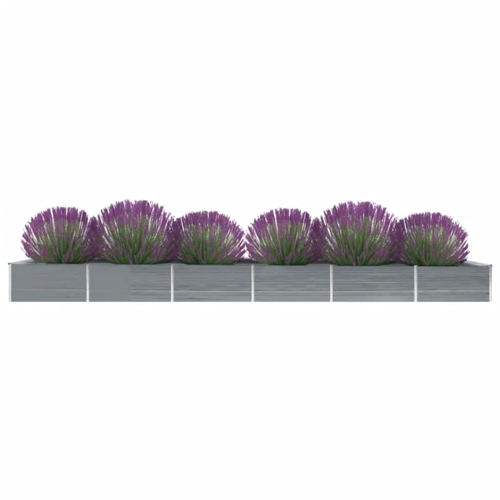 De Vidaxl Planter huet 600x80445 cm galvaniséiert Stol Grey