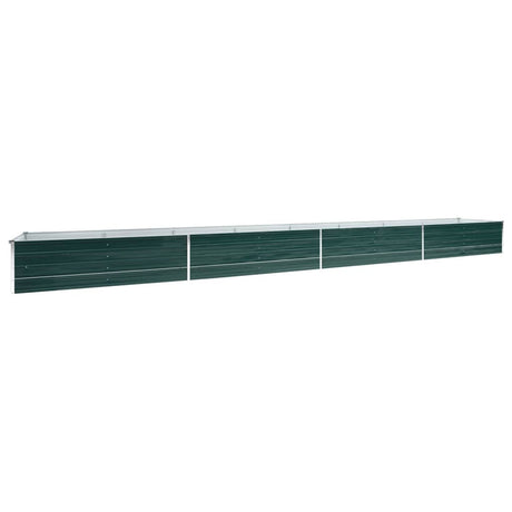 Vidaxl plantenbak verhoogd 600x80x45 cm gegalvaniseerd staal groen