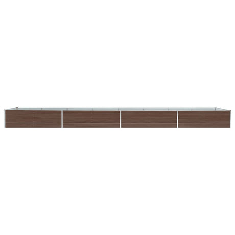 Vidaxl plantenbak verhoogd 600x80x45 cm gegalvaniseerd staal bruin