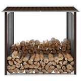 Vidaxl haardhoutschuur 172x91x154 cm gegalvaniseerd staal bruin