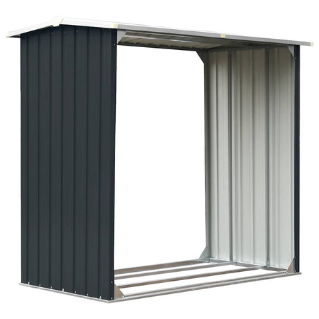 Vidaxl haardhoutschuur 172x91x154 cm gegalvaniseerd staal antraciet