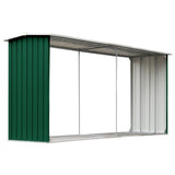 Vidaxl Furnice Shed 330x92x153 cm pocinkano jekleno zeleno