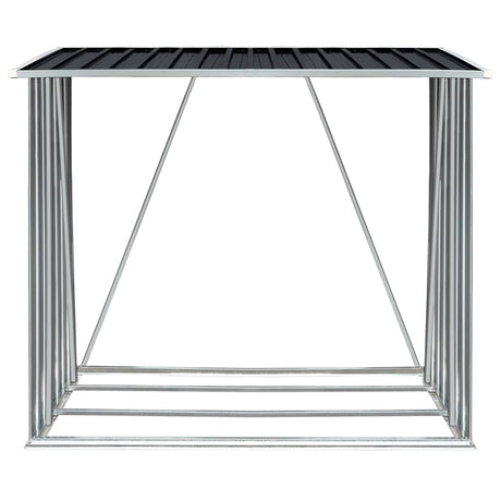 Vidaxl haardhoutschuur 163x83x154 cm gegalvaniseerd staal antraciet