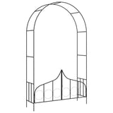 Vidaxl Garden Arch con recinzione 138x40x238 cm Iron Black