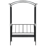 Vidaxl Garden Arch s pohovkou 128x50x207 cm Iron Black